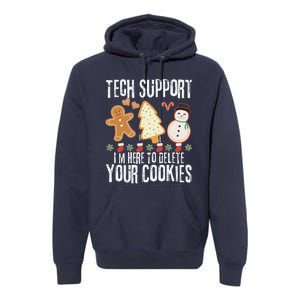 Christmas Tech Support Here To Delete Cookies Xmas Premium Hoodie