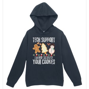 Christmas Tech Support Here To Delete Cookies Xmas Urban Pullover Hoodie