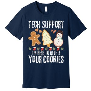 Christmas Tech Support Here To Delete Cookies Xmas Premium T-Shirt