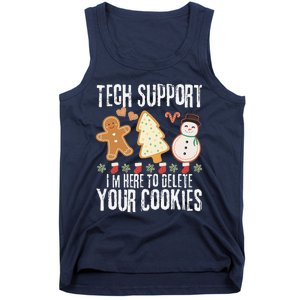 Christmas Tech Support Here To Delete Cookies Xmas Tank Top