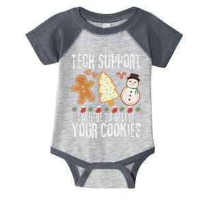 Christmas Tech Support Here To Delete Cookies Xmas Infant Baby Jersey Bodysuit