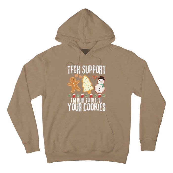 Christmas Tech Support Here To Delete Cookies Xmas Hoodie