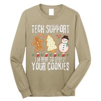 Christmas Tech Support Here To Delete Cookies Xmas Long Sleeve Shirt