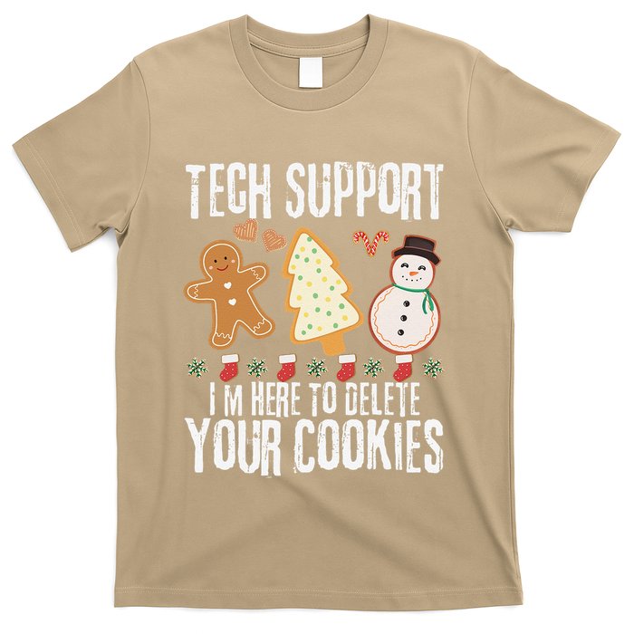 Christmas Tech Support Here To Delete Cookies Xmas T-Shirt