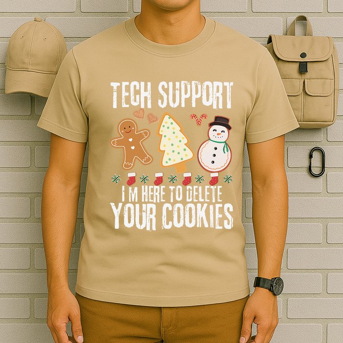 Christmas Tech Support Here To Delete Cookies Xmas T-Shirt
