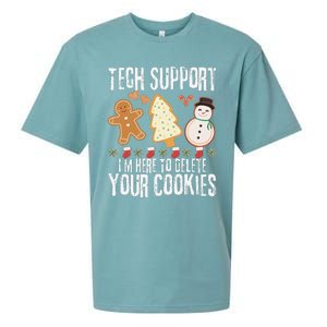 Christmas Tech Support Here To Delete Cookies Xmas Sueded Cloud Jersey T-Shirt