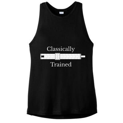 Classically Trained Slide Rule Mechanical Analog Calculator Ladies PosiCharge Tri-Blend Wicking Tank