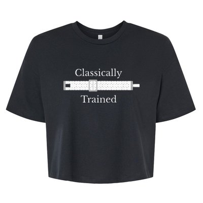 Classically Trained Slide Rule Mechanical Analog Calculator Bella+Canvas Jersey Crop Tee