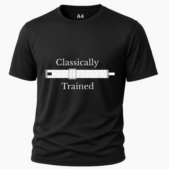 Classically Trained Slide Rule Mechanical Analog Calculator Cooling Performance Crew T-Shirt