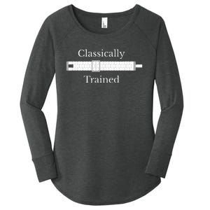 Classically Trained Slide Rule Mechanical Analog Calculator Women's Perfect Tri Tunic Long Sleeve Shirt