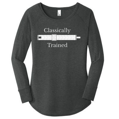 Classically Trained Slide Rule Mechanical Analog Calculator Women's Perfect Tri Tunic Long Sleeve Shirt