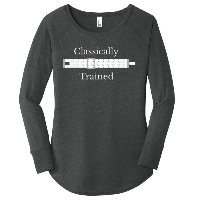 Classically Trained Slide Rule Mechanical Analog Calculator Women's Perfect Tri Tunic Long Sleeve Shirt