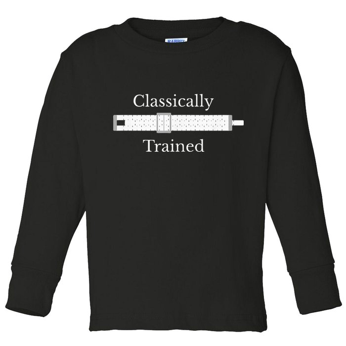 Classically Trained Slide Rule Mechanical Analog Calculator Toddler Long Sleeve Shirt