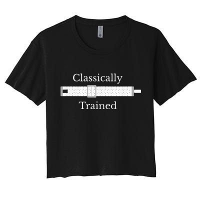 Classically Trained Slide Rule Mechanical Analog Calculator Crop Top