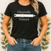 Classically Trained Slide Rule Mechanical Analog Calculator Womens T-Shirt