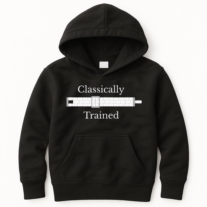 Classically Trained Slide Rule Mechanical Analog Calculator Kids Hoodie