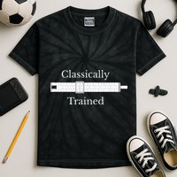 Classically Trained Slide Rule Mechanical Analog Calculator Kids Tie-Dye T-Shirt
