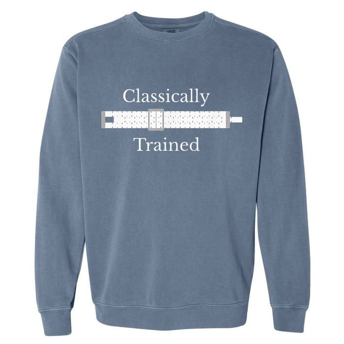 Classically Trained Slide Rule Mechanical Analog Calculator Garment-Dyed Sweatshirt