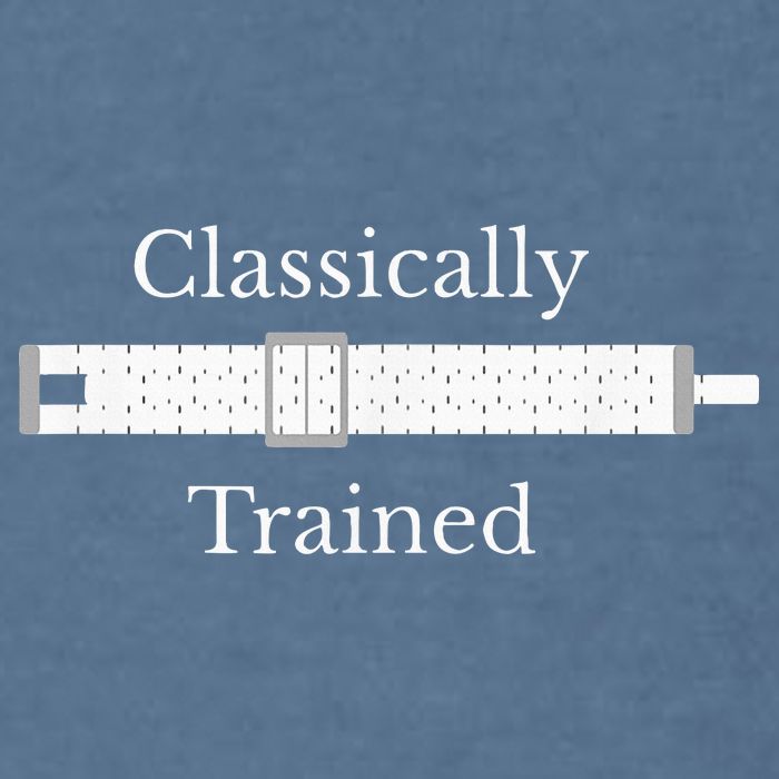 Classically Trained Slide Rule Mechanical Analog Calculator Garment-Dyed Sweatshirt