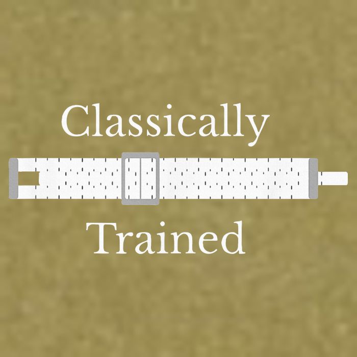 Classically Trained Slide Rule Mechanical Analog Calculator Garment-Dyed Women's Muscle Tee