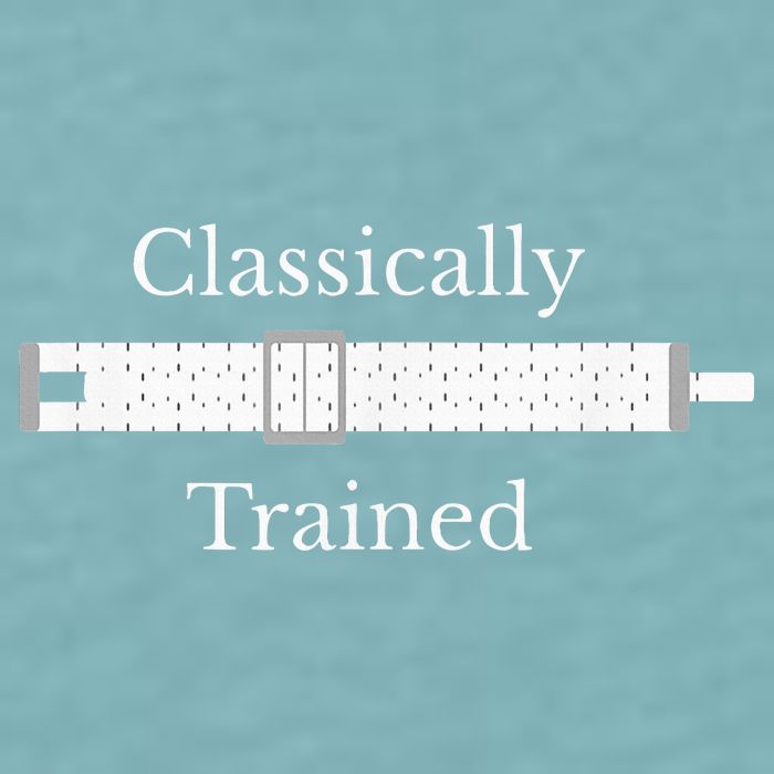 Classically Trained Slide Rule Mechanical Analog Calculator Sueded Cloud Jersey T-Shirt