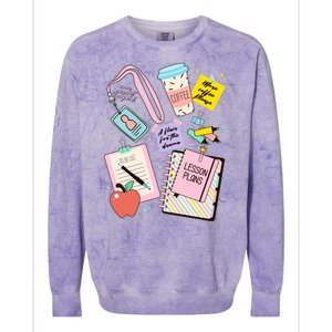 Cute Teacher Stuff School Life Colorblast Crewneck Sweatshirt