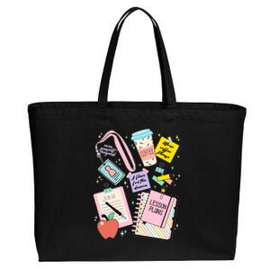 Cute Teacher Stuff School Life Cotton Canvas Jumbo Tote