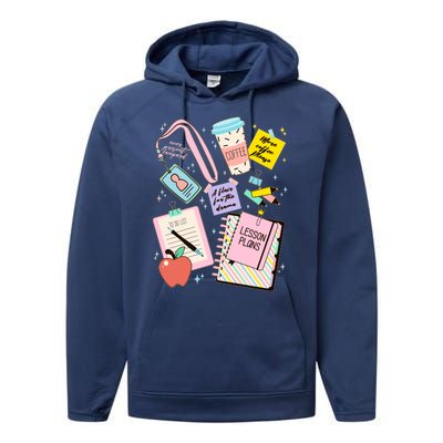 Cute Teacher Stuff School Life Performance Fleece Hoodie