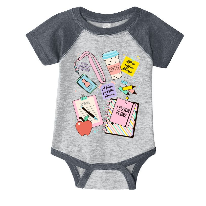 Cute Teacher Stuff School Life Infant Baby Jersey Bodysuit