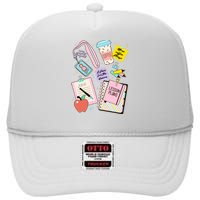 Cute Teacher Stuff School Life High Crown Mesh Back Trucker Hat