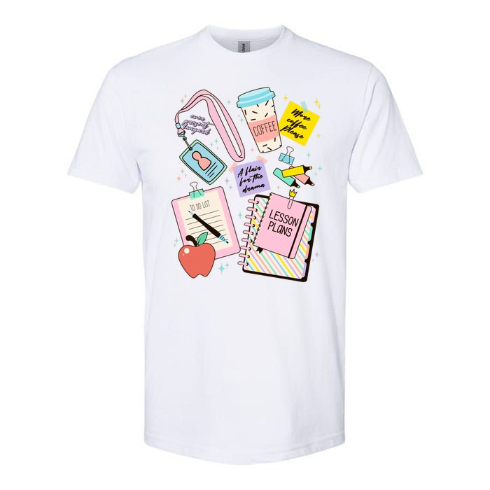 Cute Teacher Stuff School Life Softstyle CVC T-Shirt