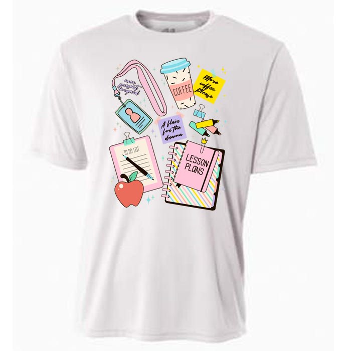 Cute Teacher Stuff School Life Cooling Performance Crew T-Shirt