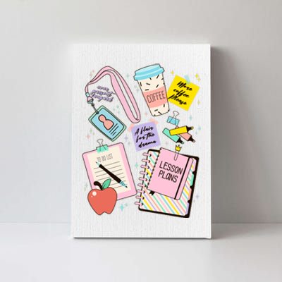 Cute Teacher Stuff School Life Canvas