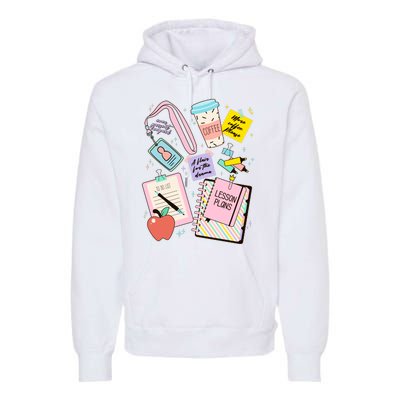 Cute Teacher Stuff School Life Premium Hoodie