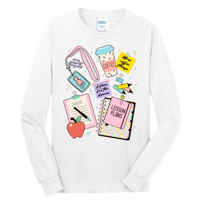 Cute Teacher Stuff School Life Tall Long Sleeve T-Shirt