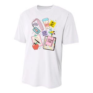 Cute Teacher Stuff School Life Youth Performance Sprint T-Shirt