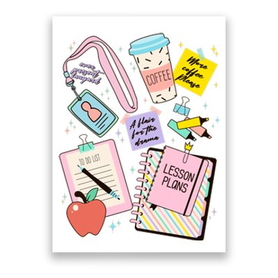 Cute Teacher Stuff School Life Poster