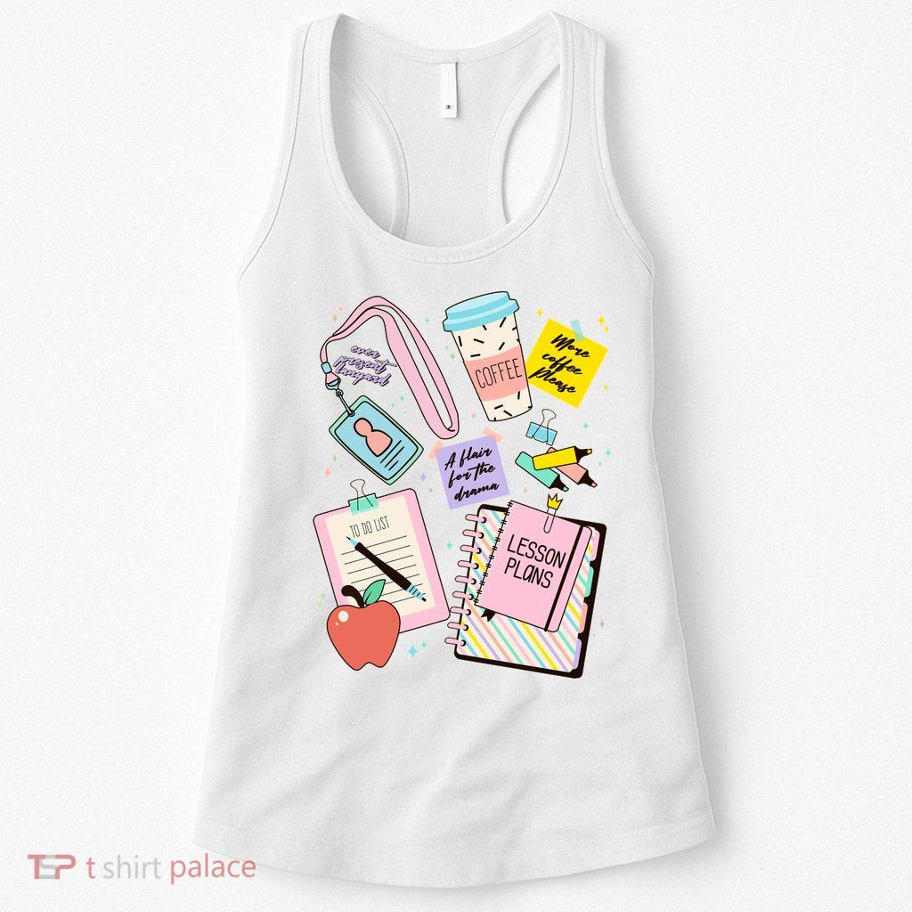 Cute Teacher Stuff School Life Womens Tank Top