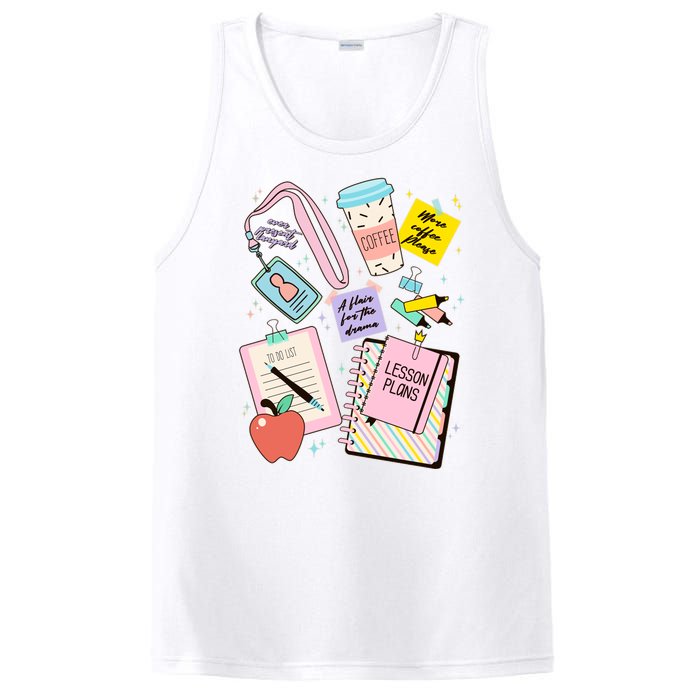 Cute Teacher Stuff School Life PosiCharge Competitor Tank