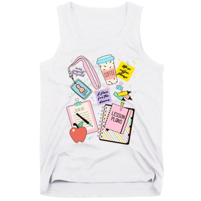 Cute Teacher Stuff School Life Tank Top