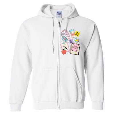 Cute Teacher Stuff School Life Full Zip Hoodie