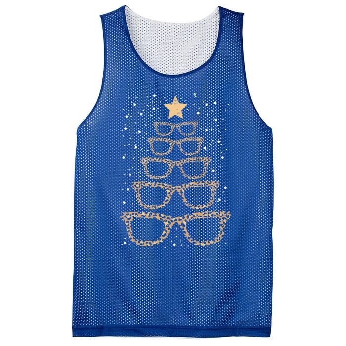 Christmas Tree Sunglasses Eyeglasses For Optometrist Xmas Funny Gift Mesh Reversible Basketball Jersey Tank