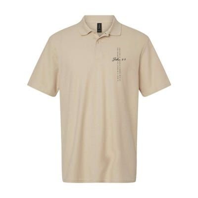 CanT Throw Stones While Washing Feet John 87 Softstyle Adult Sport Polo