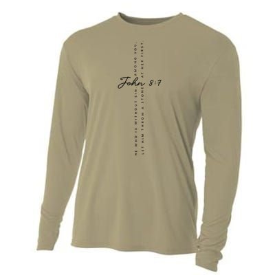 CanT Throw Stones While Washing Feet John 87 Cooling Performance Long Sleeve Crew