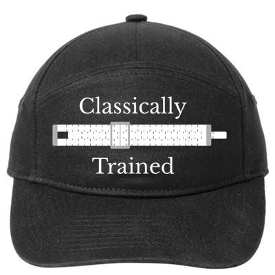 Classically Trained Slide Rule Mechanical Analog Calculator Meaningful Gift 7-Panel Snapback Hat
