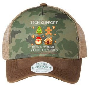 Christmas Tech Support Here To Delete Cookies Ugly Sweater Legacy Tie Dye Trucker Hat