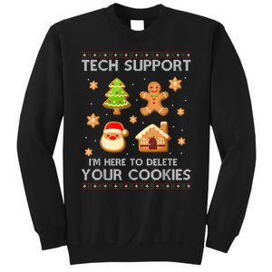 Christmas Tech Support Here To Delete Cookies Ugly Sweater Sweatshirt