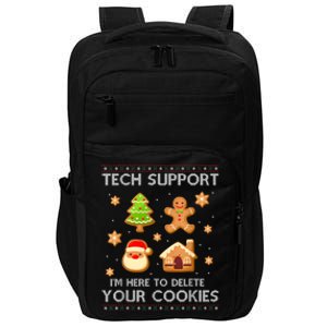 Christmas Tech Support Here To Delete Cookies Ugly Sweater Impact Tech Backpack