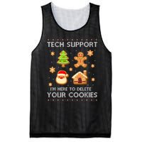 Christmas Tech Support Here To Delete Cookies Ugly Sweater Mesh Reversible Basketball Jersey Tank