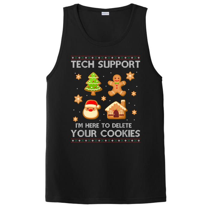 Christmas Tech Support Here To Delete Cookies Ugly Sweater PosiCharge Competitor Tank